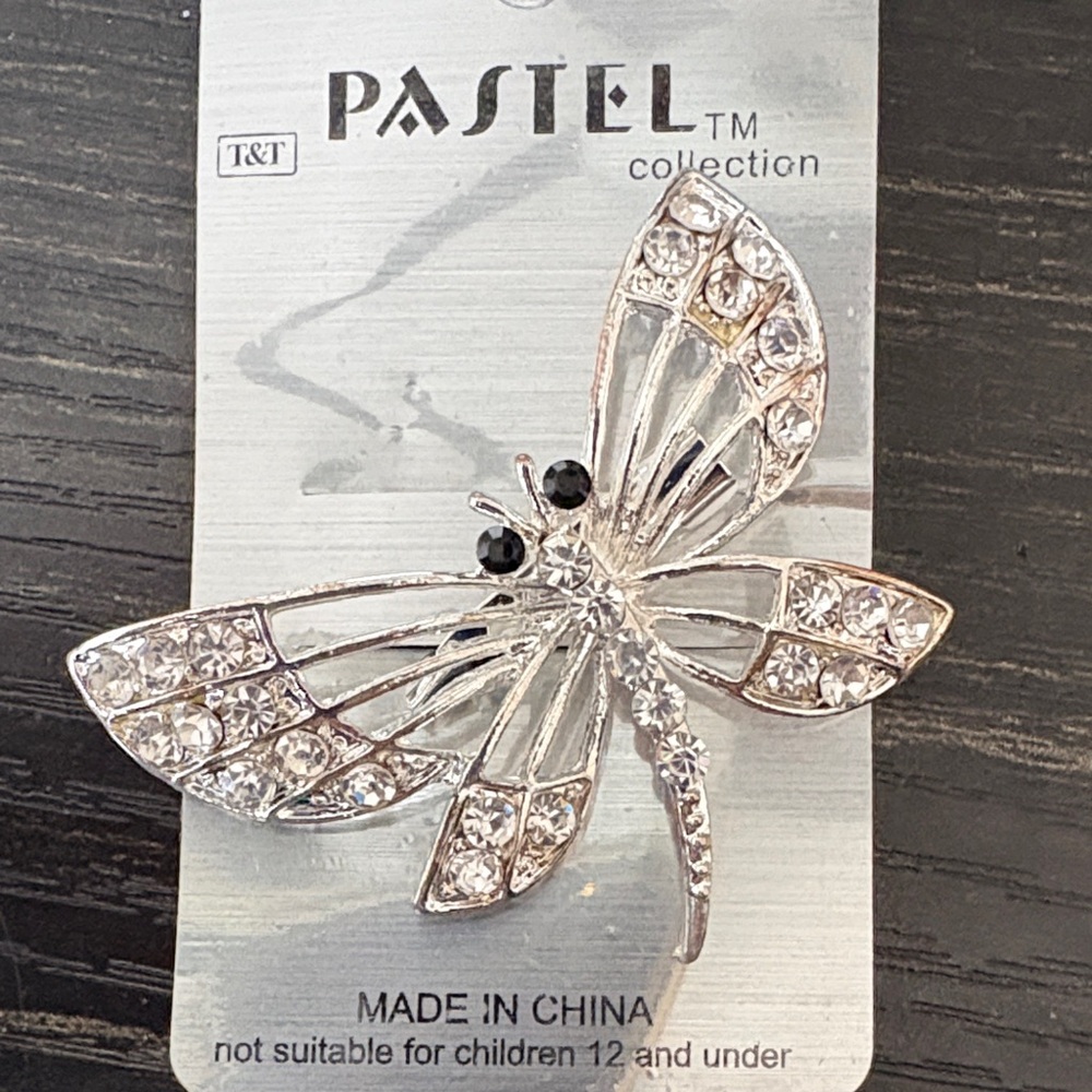 Pastels Clothing Silver Butterfly Brooch